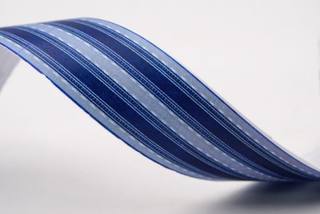 Класична синя градієнтна смугаста плетена стрічка_AI